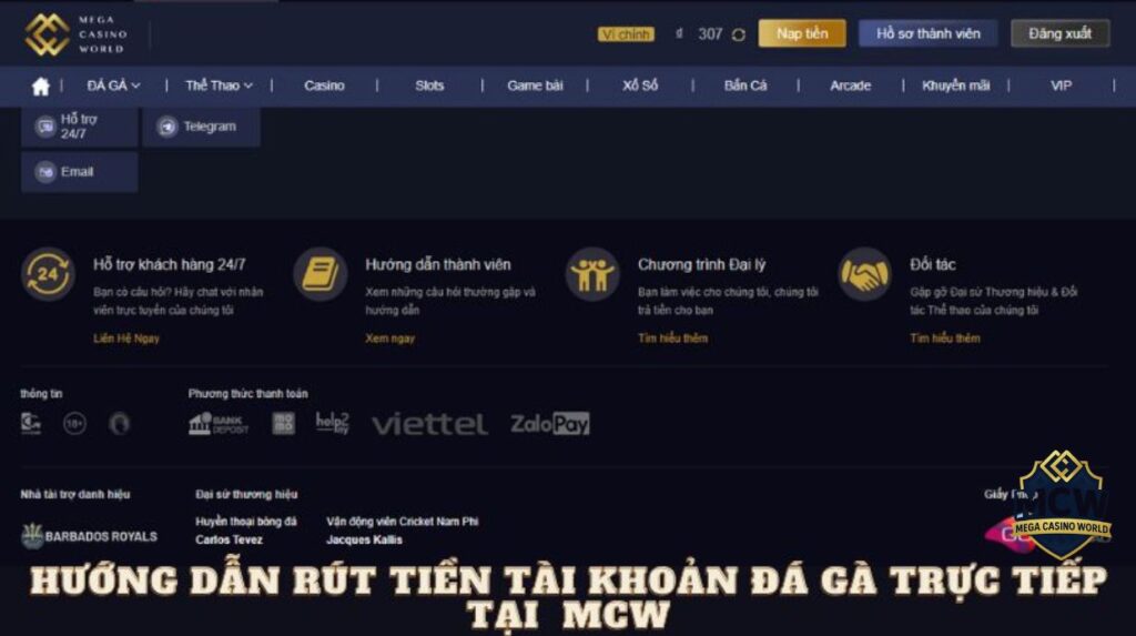 Tổng quan về rút tiền tại MCW